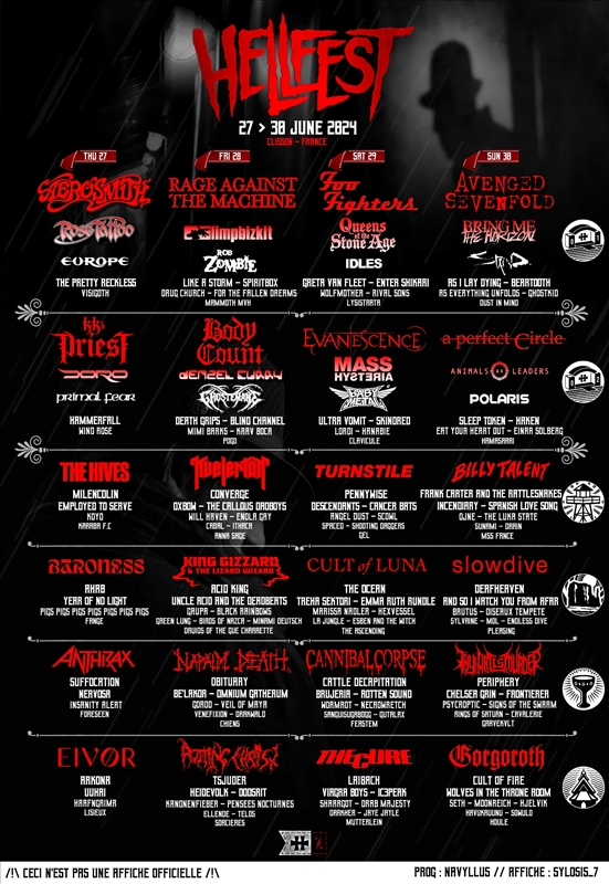 HF 2024 à vos affiches! 135 par Iko Hellfest 2024 Hellfest Forum