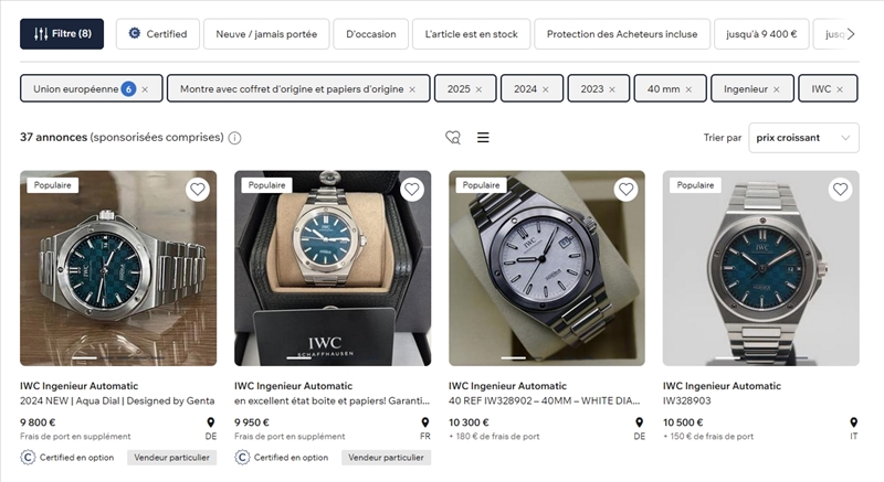 IWC Ingenieur Automatic 40 - Prix et Cadran 386926